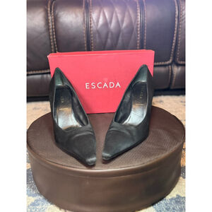 ESCADA | Black Heels with Gold Embellishments Size 10